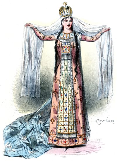 Massenet - Esclarmonde - Sibyl Sanderson, papel de Esclarmonde, prólogo 1er retablo - Antonin-Marie Chatinière, 1889 de Antonin Marie Chatiniere