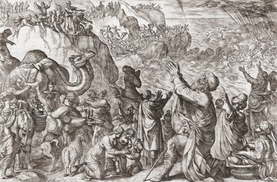 El Mar Rojo ahoga al ejército del faraón de Antonio (after) Tempesta