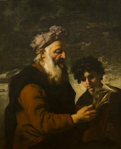 Séneca instruyendo a Nero, c.1651-1722 (óleo sobre lienzo) de Antonio (attr. to) Zanchi