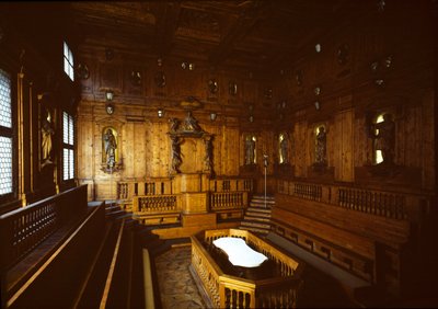 Vista del teatro anatómico de Antonio (d.1663) Paolucci