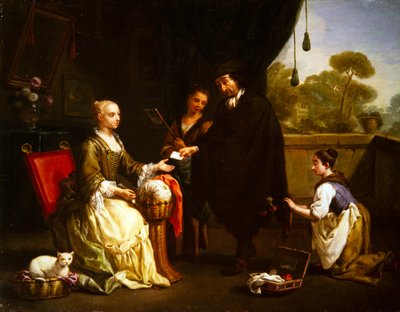 Un par de temas de género (pintura) de Antonio Amorosi