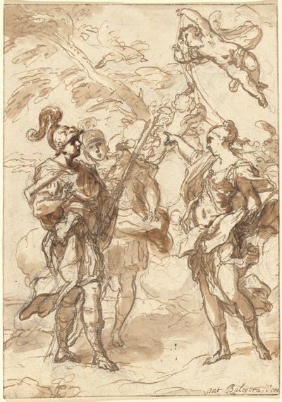 Venus como cazadora apareciendo a Eneas y Acates de Antonio Balestra