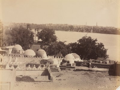Asyut, vista desde la montaña, c. 1870s-1880 de Antonio Beato