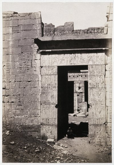 Ruinas de Karnak, hacia 1900 (foto) de Antonio Beato