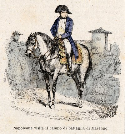 Napoleón Bonaparte en Italia, visita el campo de batalla de Marengo de Antonio Bonamore