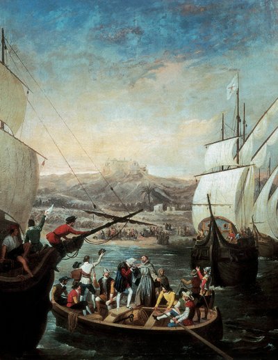 Partida de las tres carabelas de Cristóbal Colón de Antonio Cabral Bejarano