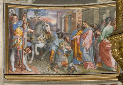Ábside, Antonio Campi, Encuentro de Jesús con el centurión Cornelio 1582-84 de Antonio Campi