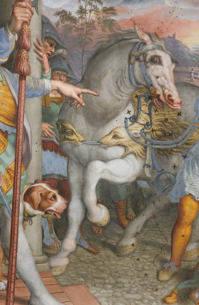 Ábside, Antonio Campi, Encuentro de Jesús con el centurión Cornelio 1582-84 (detalle) de Antonio Campi