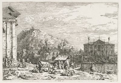 Vistas: Una ciudad más allá de un río, 1735-1746 de Giovanni Antonio Canal