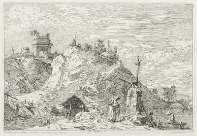 Vistas: Un peregrino en oración de Antonio Canaletto