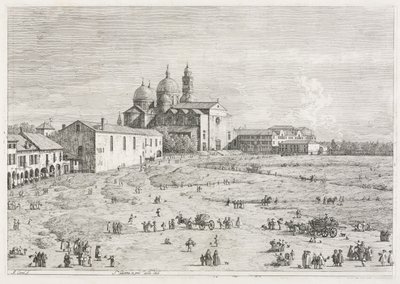 Vistas: Iglesia de Santa Justina en Prà della Valle, Padua de Antonio Canaletto