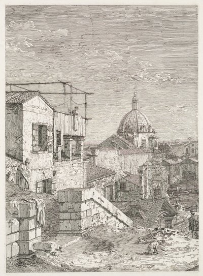 Vistas: La Maison a linscription, 1735-1746 de Giovanni Antonio Canal