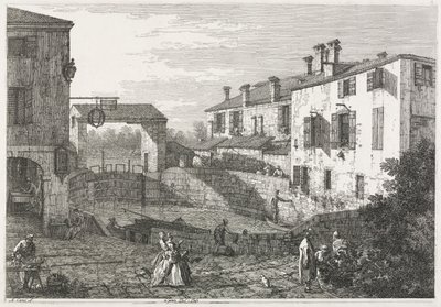 Vistas: La Esclusa del Canal en Dolo de Antonio Canaletto