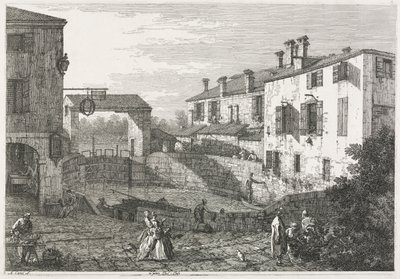 Vistas: La esclusa del canal en Dolo, 1735-1746 de Giovanni Antonio Canal