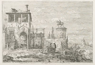 Vistas: El Monumento Ecuestre, 1735-1746 de Giovanni Antonio Canal