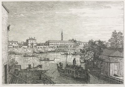 Vistas: El Puerto en Dolo de Antonio Canaletto