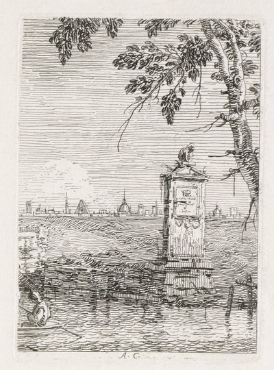 Vistas: El Pequeño Monumento bajo un Árbol de Antonio Canaletto