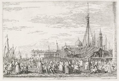 Vistas: El mercado en el Molo de Antonio Canaletto