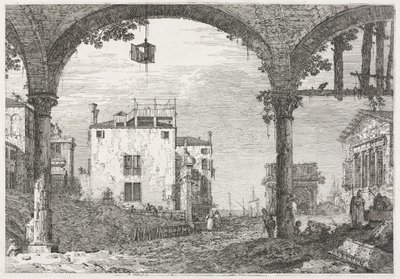 Vistas: El pórtico con la linterna de Antonio Canaletto