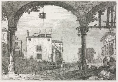 Vistas: El Pórtico con la Linterna, 1735-1746 de Giovanni Antonio Canal
