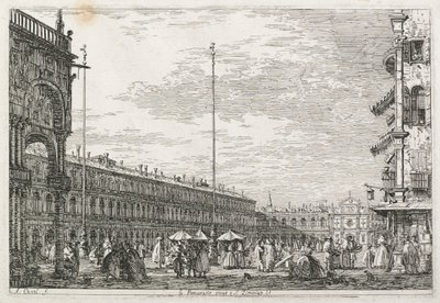 Vistas: El Palacio del Procurador y la Iglesia de San Geminiano, Venecia de Antonio Canaletto