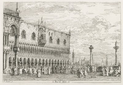 Vistas: La piedra de proclamación en Venecia de Antonio Canaletto