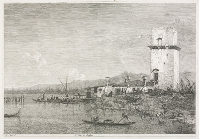 Vistas: La Torre de Malghera, 1735-1746 de Giovanni Antonio Canal