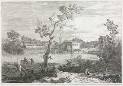 Vistas: Vista de Burano, una Ciudad en una Isla en la Laguna Veneciana, 1735-1746 de Giovanni Antonio Canal