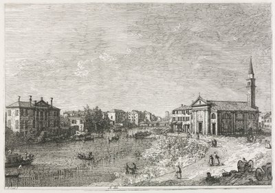 Vistas: Vista de Dolo, una ciudad en el Brenta, al oeste de Venecia, 1735-1746 de Giovanni Antonio Canal
