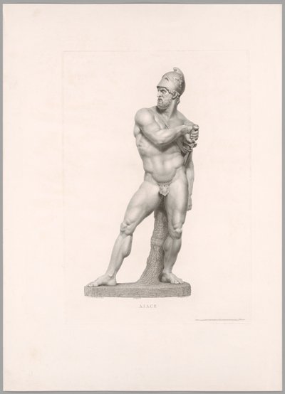 Ajax, vista frontal, de Oeuvre de Canova de Antonio Canova