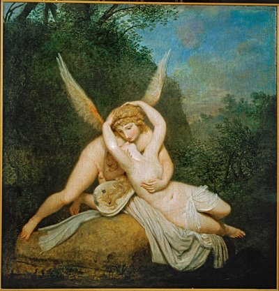 Amor y Psique ... (pintura sobre lienzo) de Antonio Canova