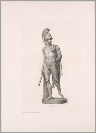Ettore, vista frontal, de Oeuvre de Canova de Antonio Canova