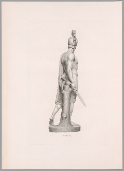 Ettore, Vista lateral, de Oeuvre de Canova de Antonio Canova