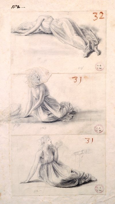 Figura femenina en tres posiciones diferentes de Antonio Canova