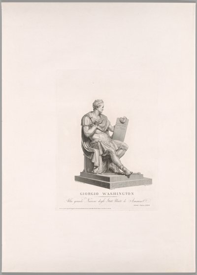 George Washington, vista frontal, de Oeuvre de Canova de Antonio Canova