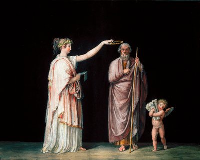 La Musa Calíope y Homero de Antonio Canova
