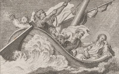 Cristo en un bote con pescadores de Antonio Capellan