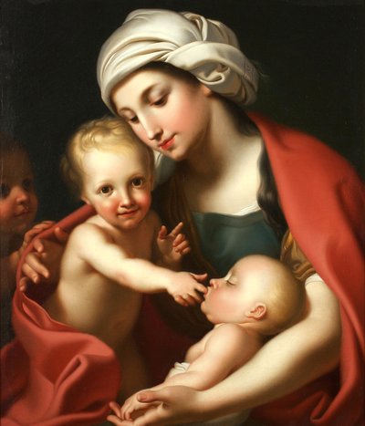 Cáritas con tres hijos de Antonio Cavalucci