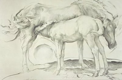 Caballos en Coolmore, 1990 de Antonio Ciccone
