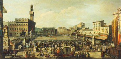 Festival en la Piazza della Signoria por Antonio Cioci de Antonio Cioci or Ciocchi