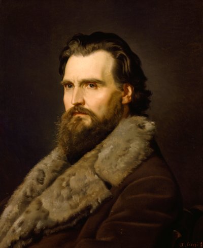 Retrato del escultor Giovanni Dupre, por Ciseri Antonio (1821-1891) de Antonio Ciseri