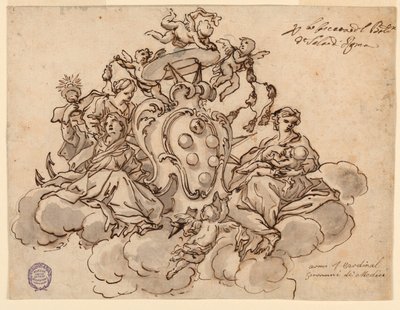 Diseño para un techo con el escudo de armas del Cardenal Francesco Maria de