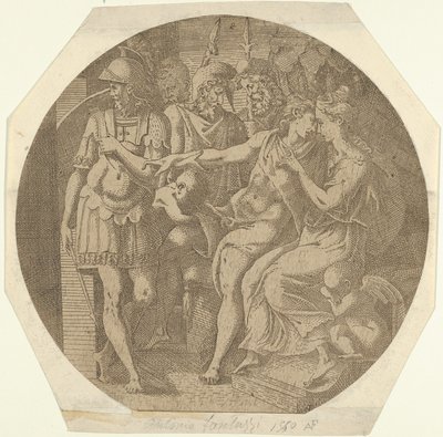 Un Hombre Despidiéndose de una Mujer, 1540-45 de Antonio Fantuzzi
