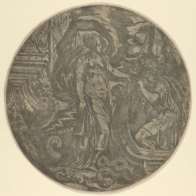 Circe dando una bebida a los compañeros de Ulises, 1540-45 de Antonio Fantuzzi