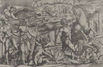 Competencia entre Neptuno y Atenea, 1540-45 de Antonio Fantuzzi