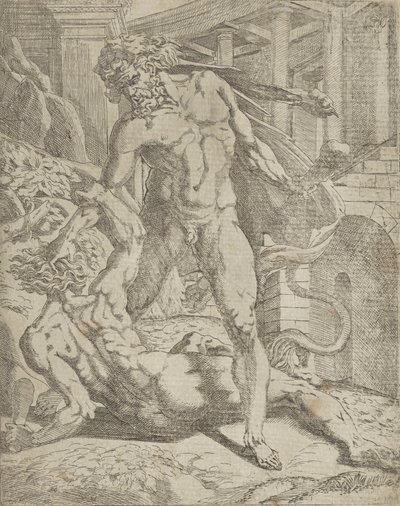 Hércules y Caco, 1540-45 de Antonio Fantuzzi