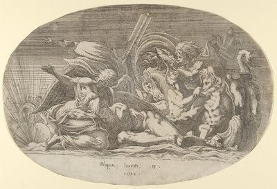 Iris, Neptuno y el sueño, 1544 de Antonio Fantuzzi