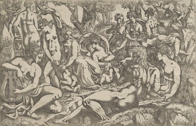 Musas al pie del monte Parnaso, 1540-45 de Antonio Fantuzzi