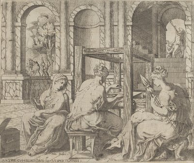 Las hijas de Minyas, 1545 de Antonio Fantuzzi