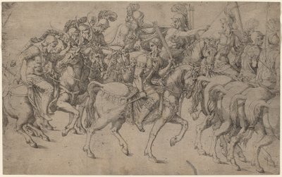 Jinetes con Arcos y Jabalinas de Antonio Fantuzzi after Giulio Romano